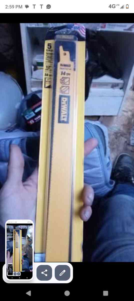 3 DeWalt saw saw blades 1 pairs of mechanic gloves MUST GO