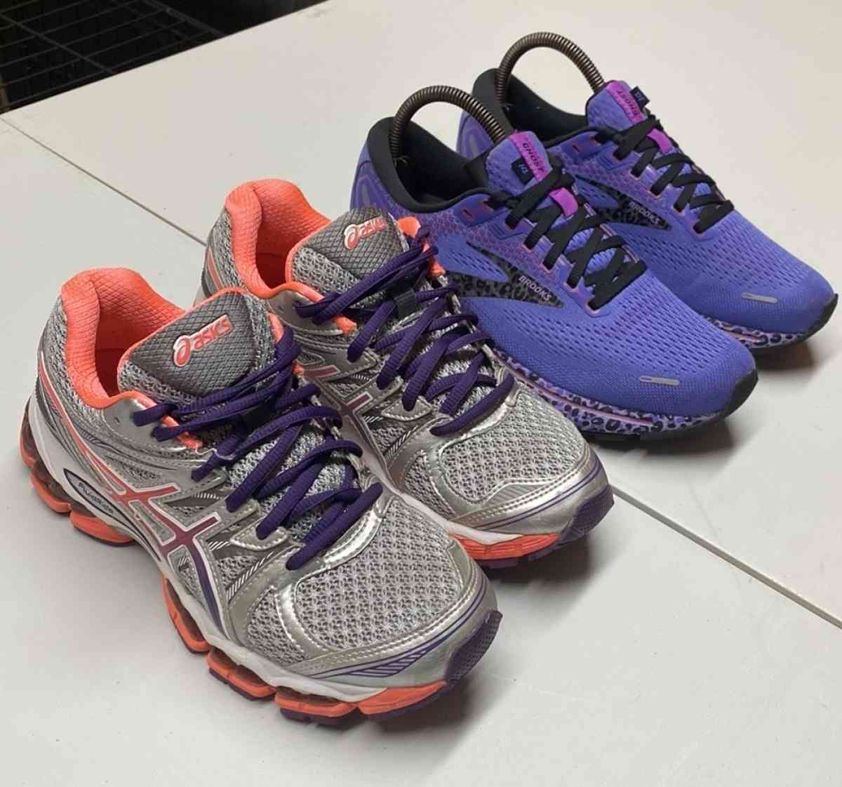 ASICS Gel Evate 2 Brooks Ghost 14 Size 7 half Sneaker Bundle