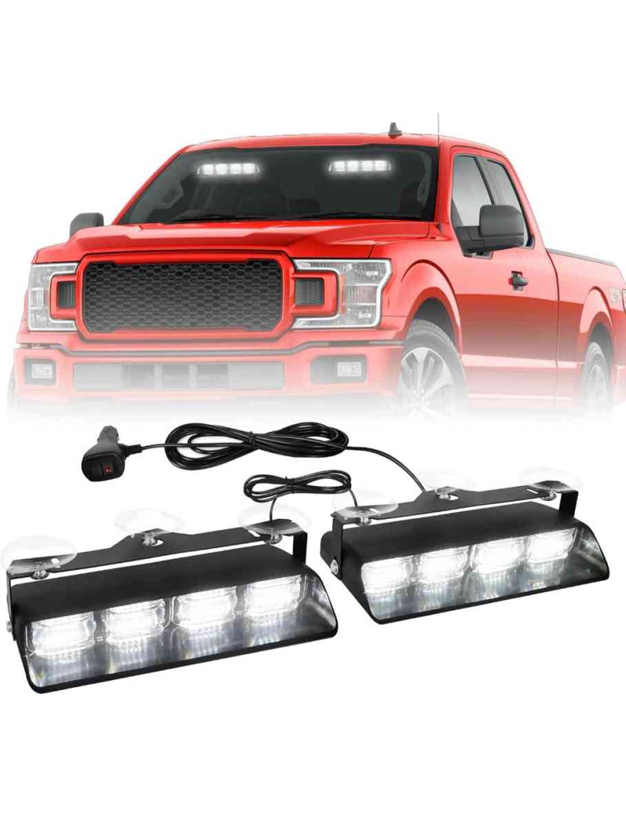 White New LED Emergency Light Bar