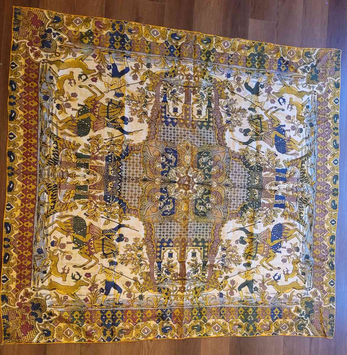 Embroidered Persian Tapestry Tablecloth Blanket Wall Decor