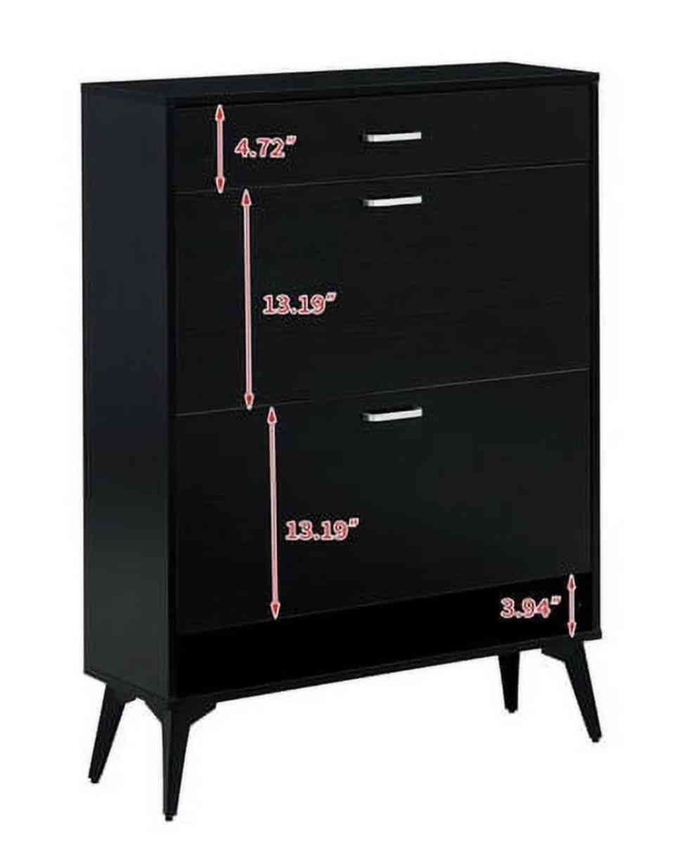 black shoe cabinet