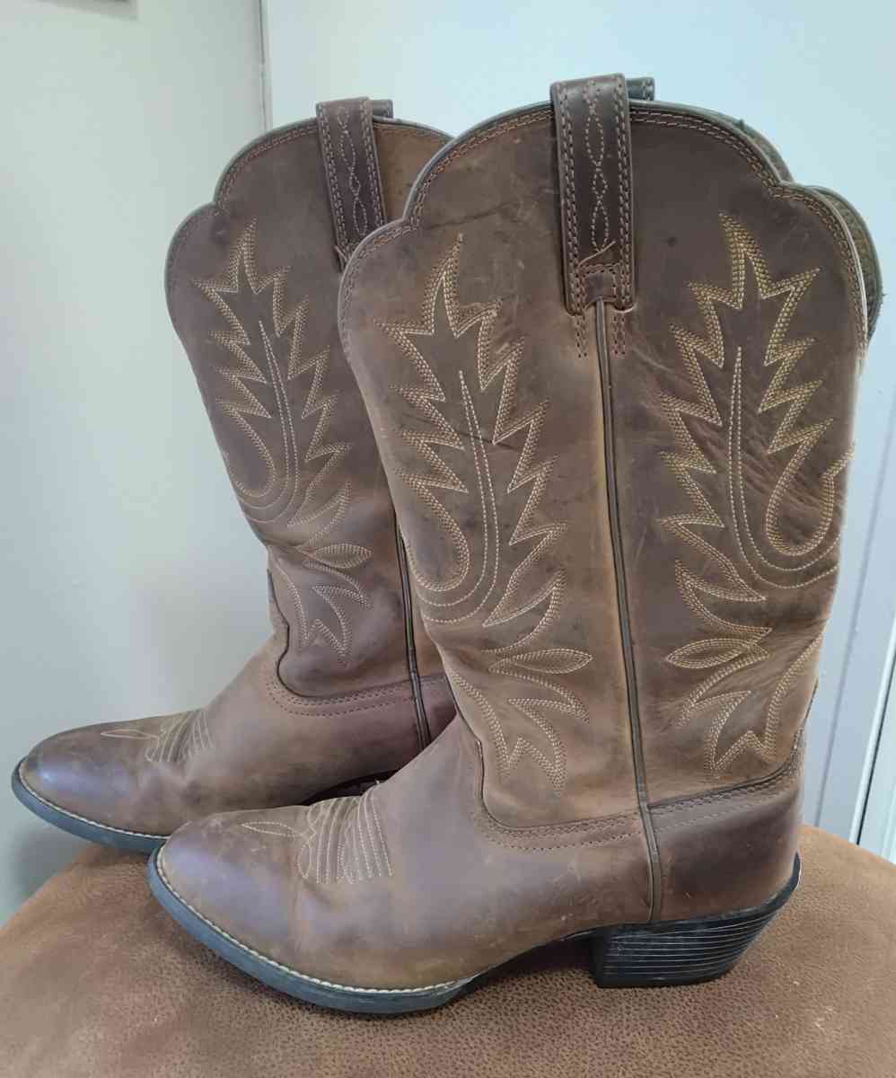 ARIAT WOMENS WESTERN BOOTS SIZE 65 COWGIRL BROWN LEATHER - Pauline, South Carolina - FleaMarketBay