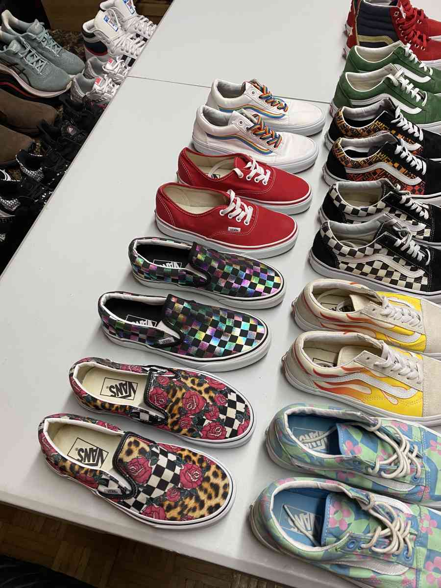 10 Pairs Womens Vans Sneaker Bundle Size 7