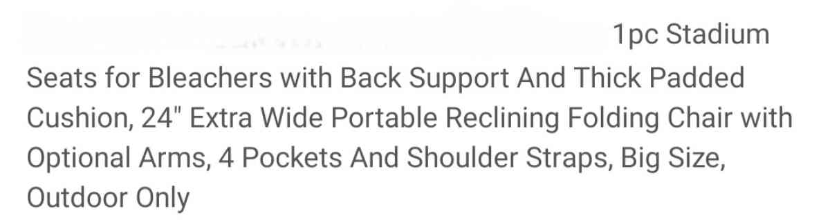 portable stadium chair