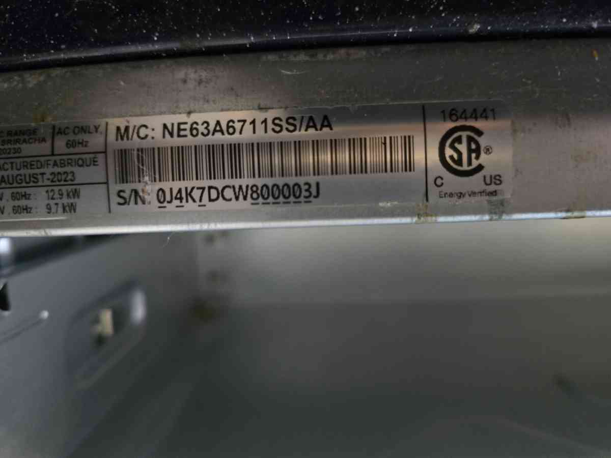 Samsung 30in Glass Top 5 Burners 63cu ft Stove Oven