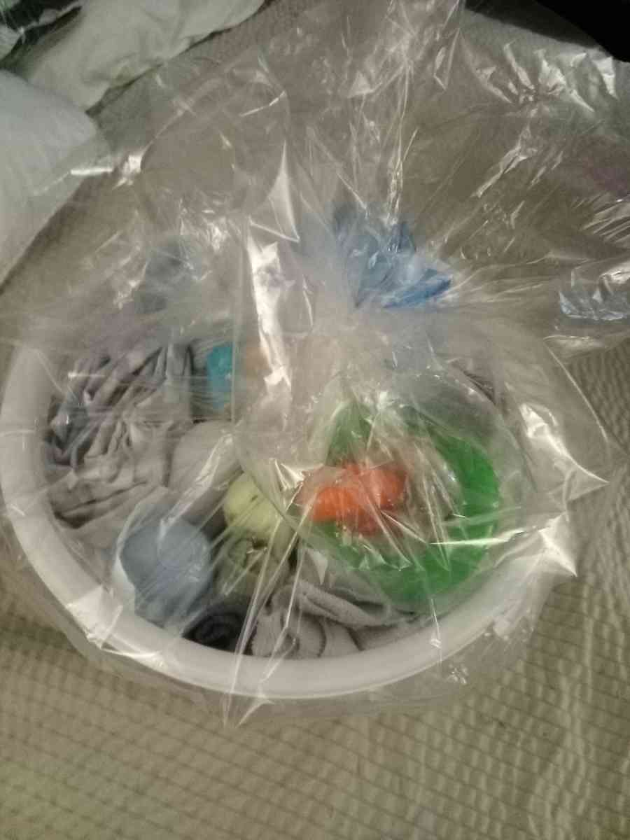 BABY SHOWER LAUNDRY BASKET GIFT FOR A BOY