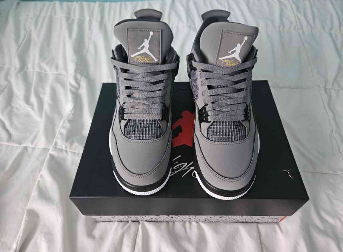 Size 95 Air Jordan 4 Retro Cool GreyChromeDark Charcoal 2019