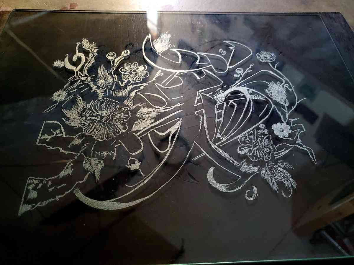 Customer Engraved Glass any Design you can think of