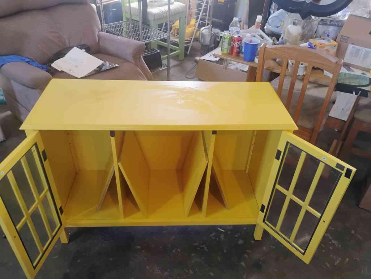 yellow cabinet
