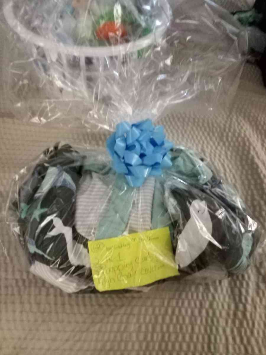 BABY SHOWER LAUNDRY BASKET GIFT FOR A BOY