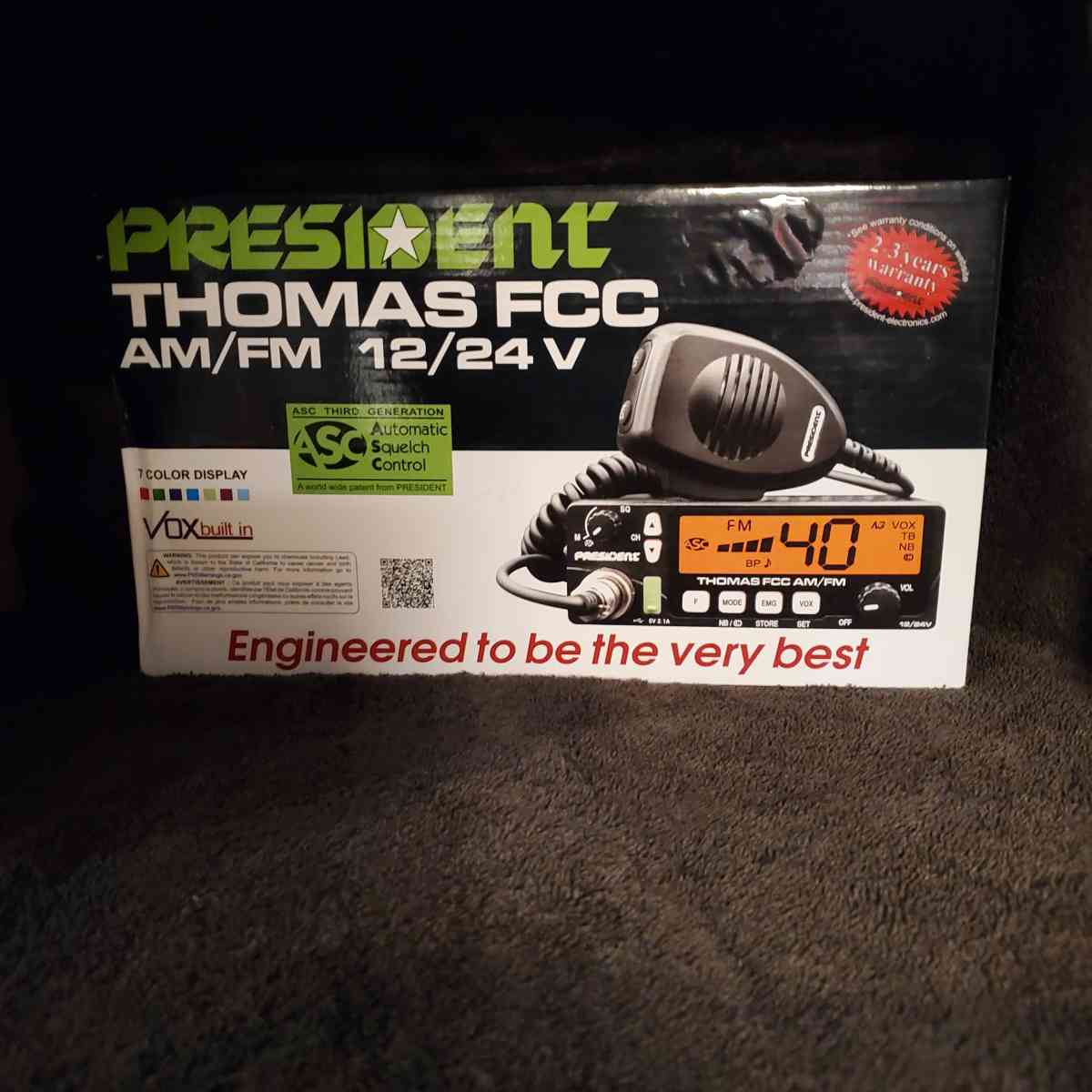 Thomas FCC CB Radio  Model TXUS093  Brand New  RRR Electroni