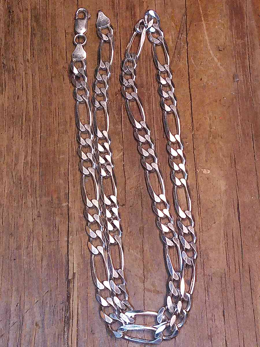 22 inch Hallmark diamond cut 925 Italian silver necklace