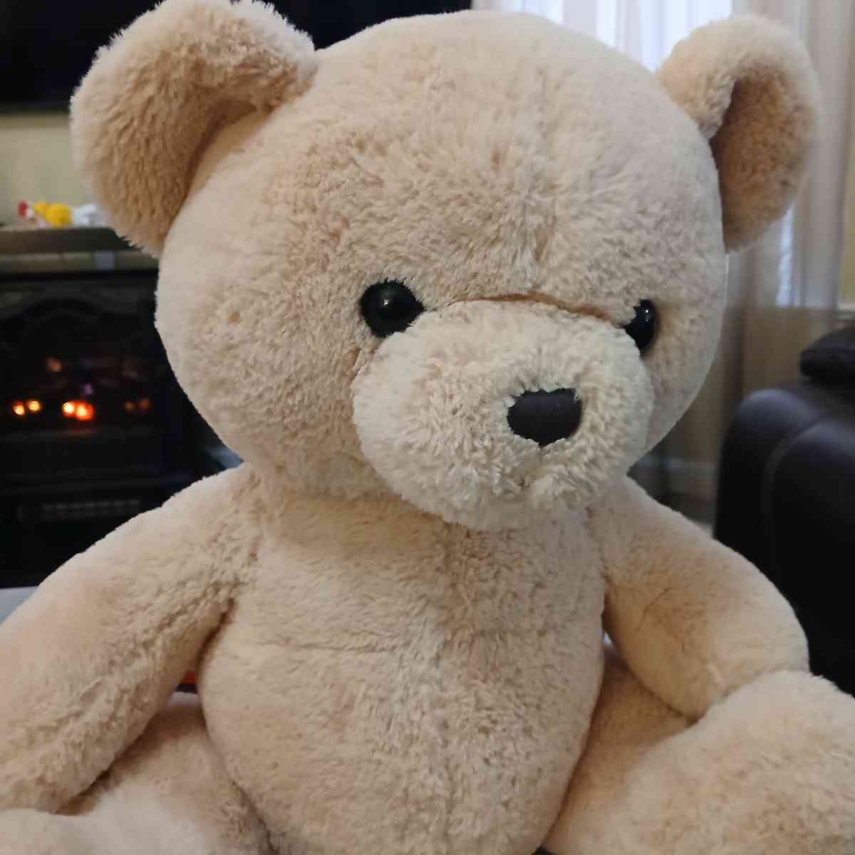 Sitting Teddy Bear with Love Sign 18x12