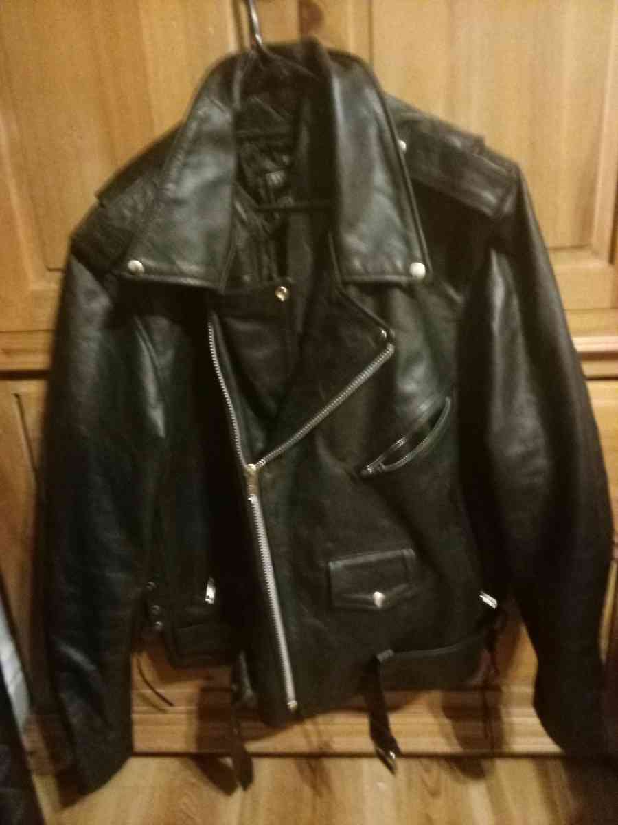 Real Leather Motorcycle Jacket 2XL