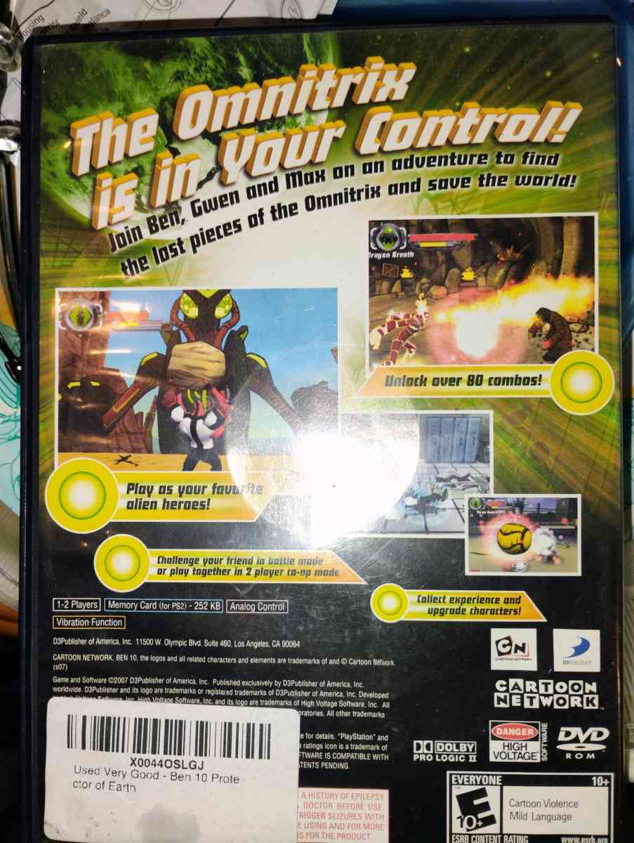 Ben 10 Protector of the Universe PlayStation 2Game
