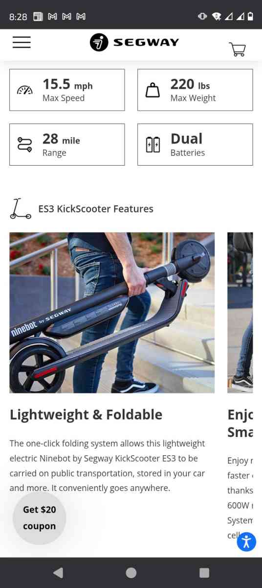 Segway ninebot electric scooter