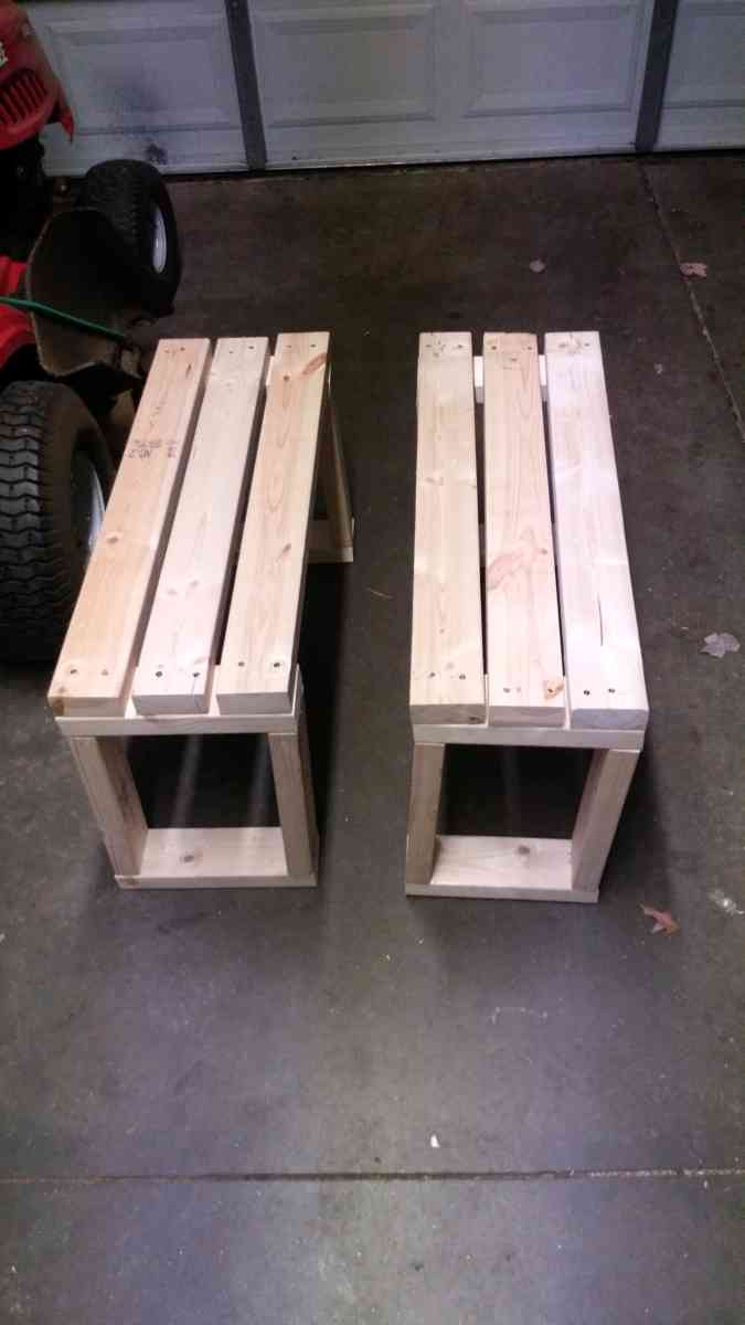 small Table with Benches solid wood