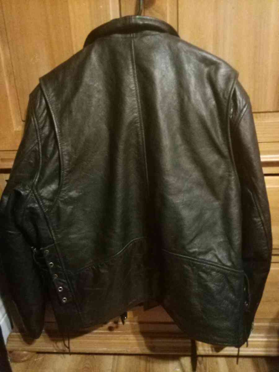 Real Leather Motorcycle Jacket 2XL
