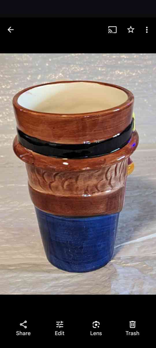 Rare Vintage Thanksgiving WCL Ceramic Turkey Mug