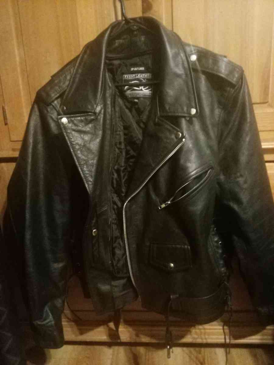 Real Leather Motorcycle Jacket 2XL