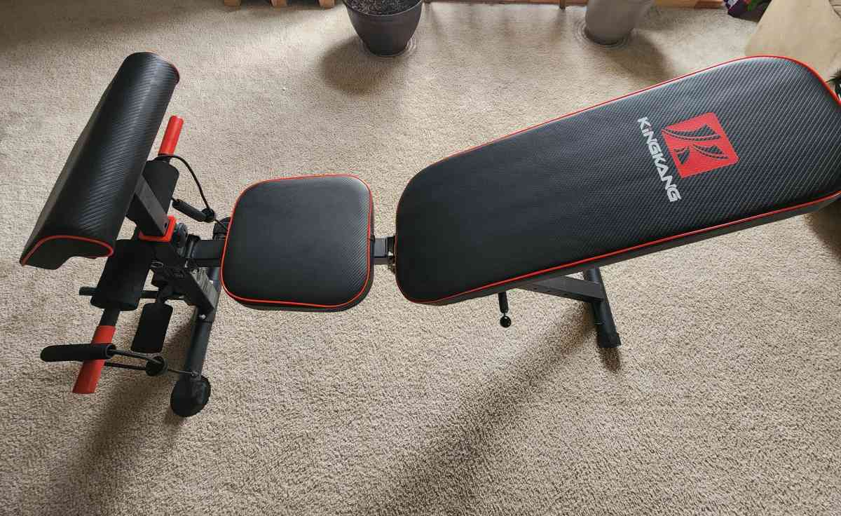 Banco de mancuernas y mesa de pesas plegable