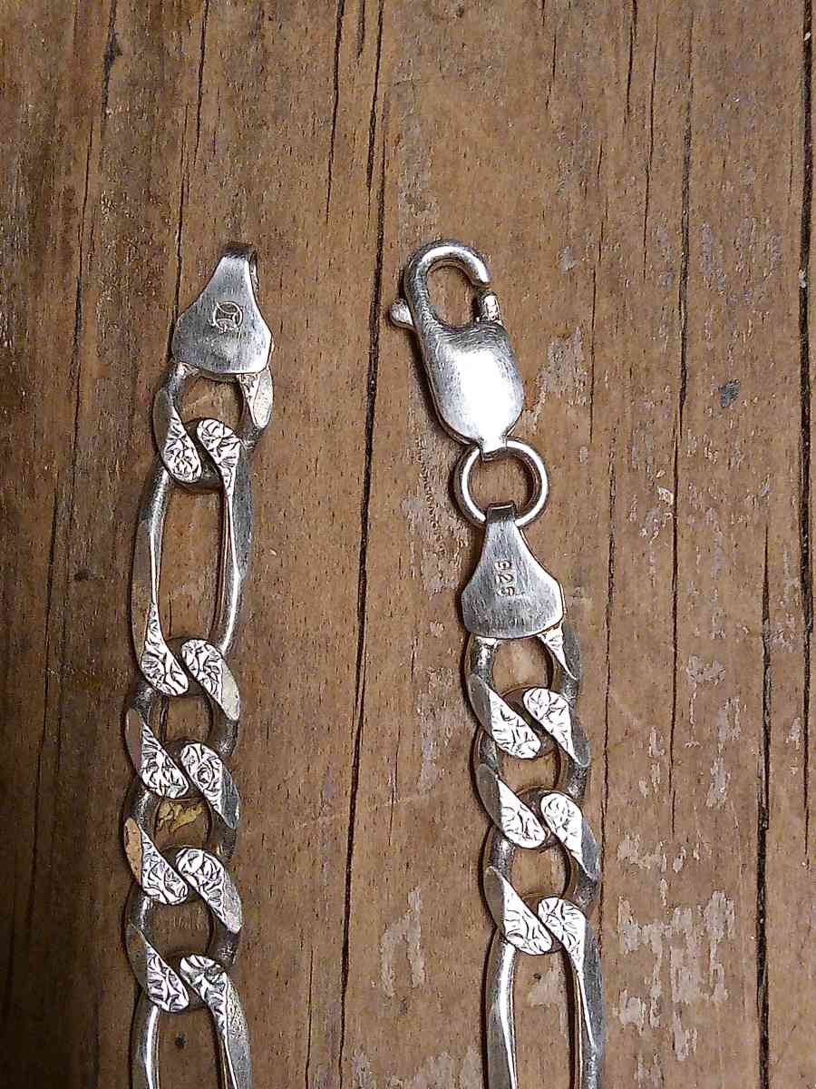 22 inch Hallmark diamond cut 925 Italian silver necklace