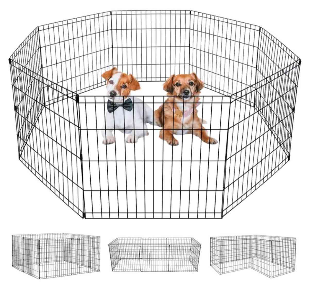 BestPet Dog Pen Dog Playpen Puppy Pet Playpen 8 Panel Indoor