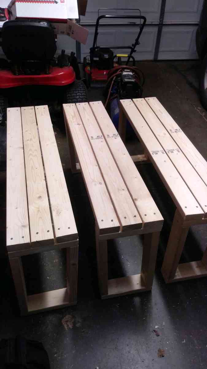 3 Benches 60 dollars each solid wood
