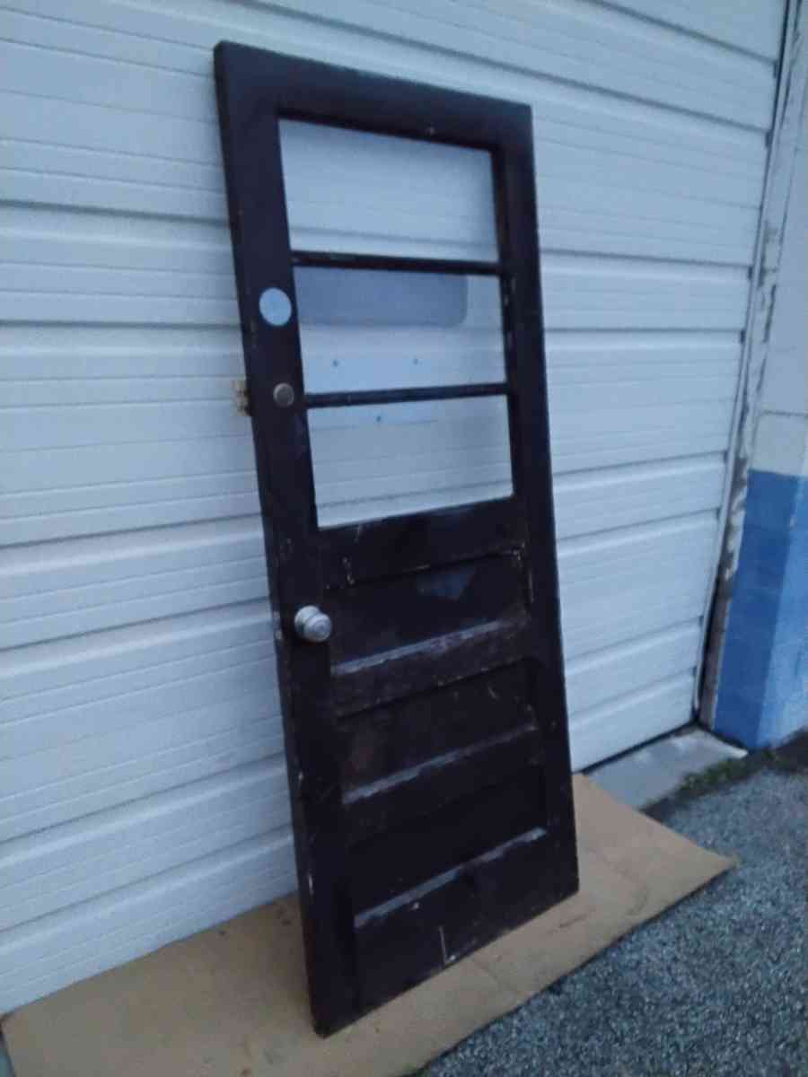 Nice Black 3 Light Solid Wood Door RH Swing Like New