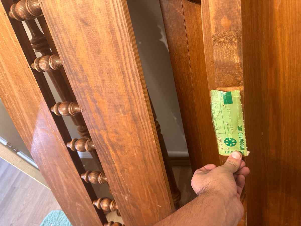 antique spindle full size bed frame