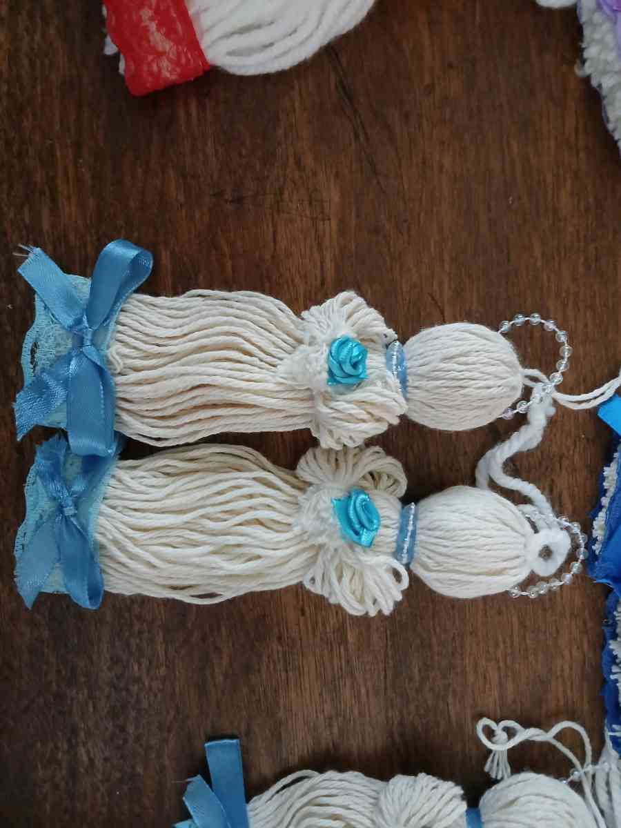 yarn angel ornaments