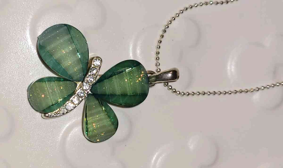 CZ Butterfly Pendant and Necklace
