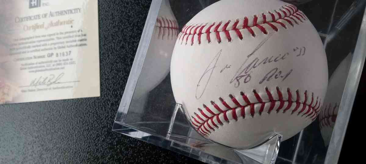 baseball signed by Jose Canseco with coa
