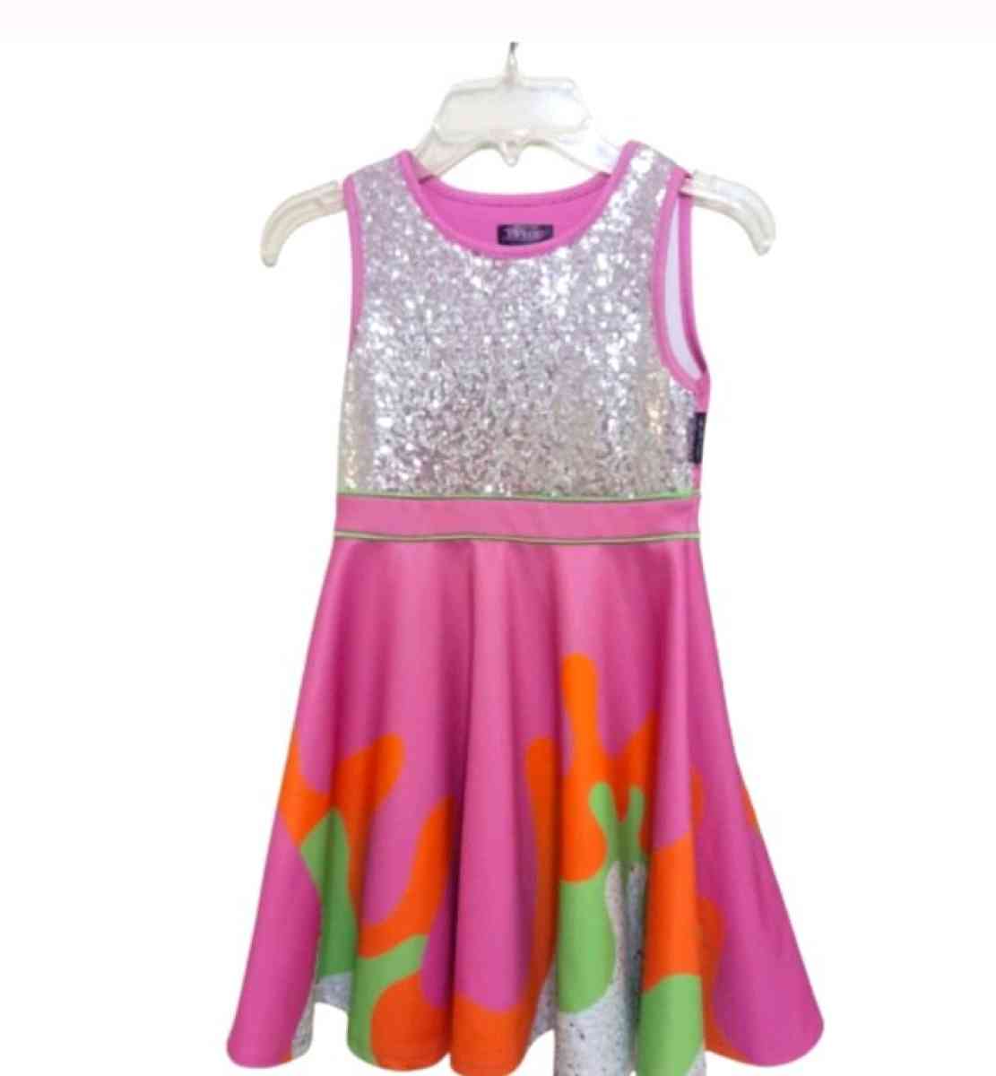 Jojos Closet Pink Rainbow Sequin Girls Small 6 to 6X Dress in Sugar Land, Texas