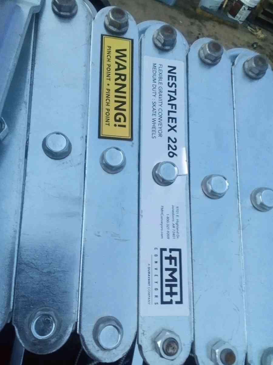 two roller carts to unload cargo from trucks