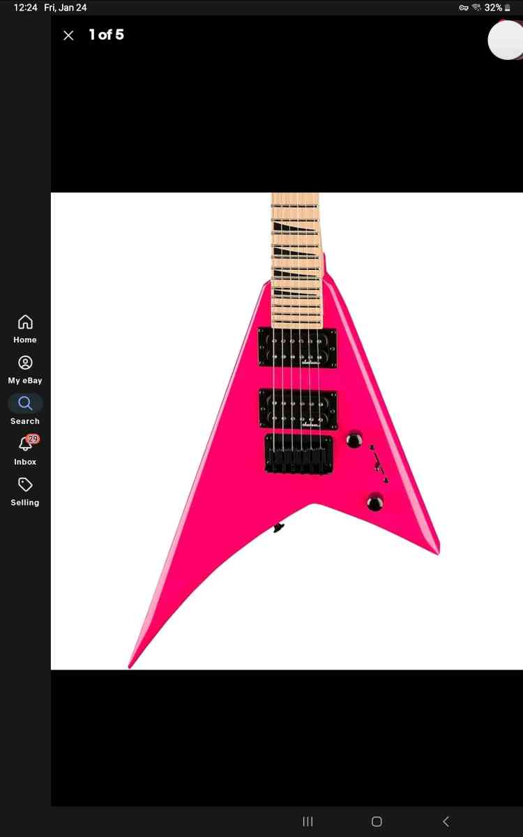 Jackson Electric guitar almost new Barbie Pink