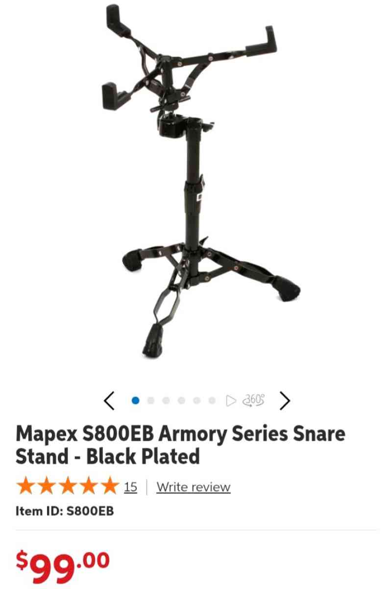 Mapex S800EB Snare Stand Black Veneered