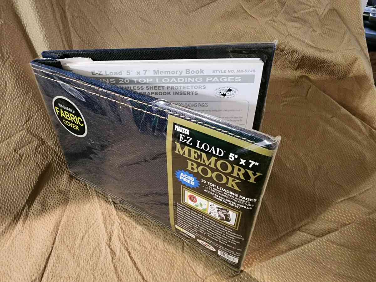 Denim covered memory book