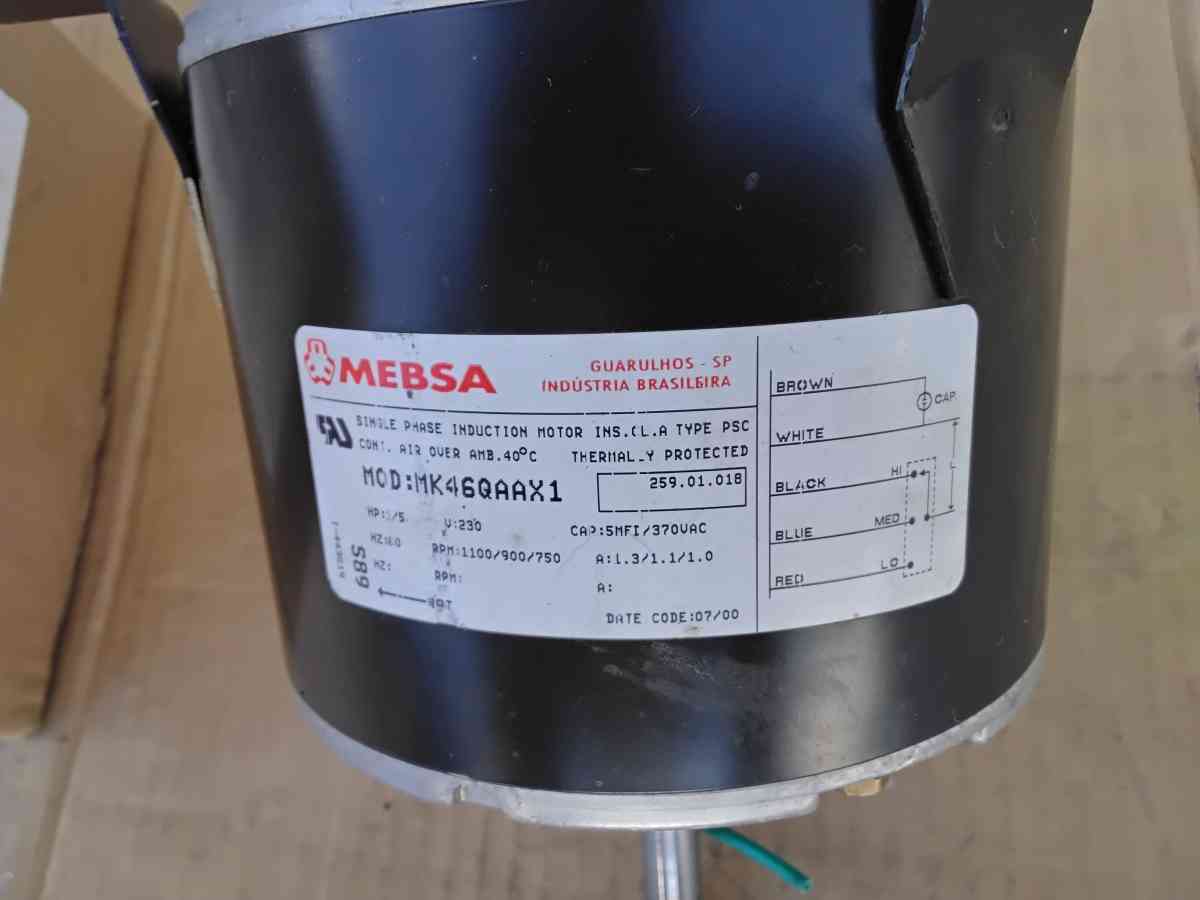 MEBSA IND 12 HP Electric Motor Dual Shaft Brand New
