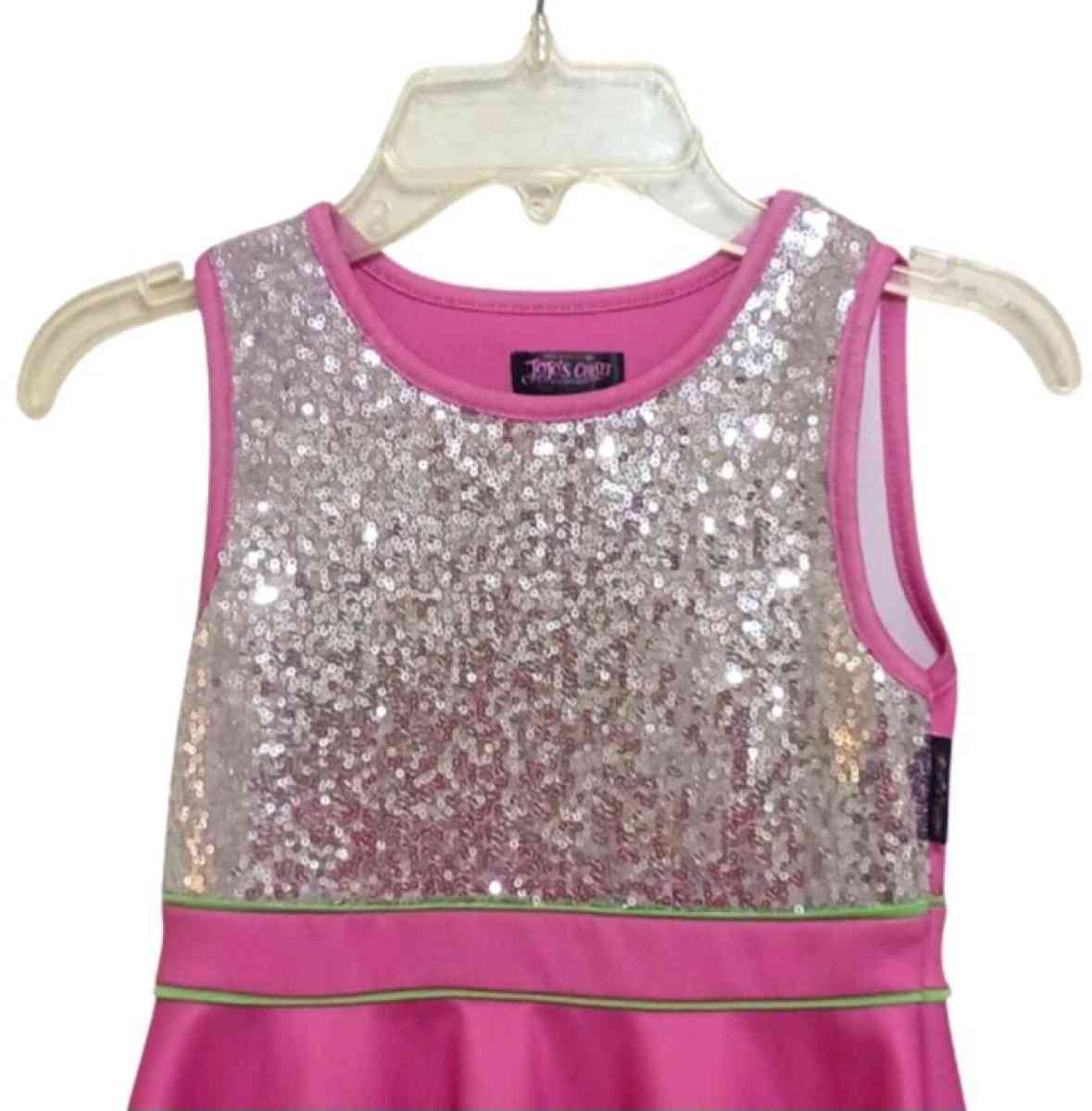 Jojos Closet Pink Rainbow Sequin Girls Small 6 to 6X Dress