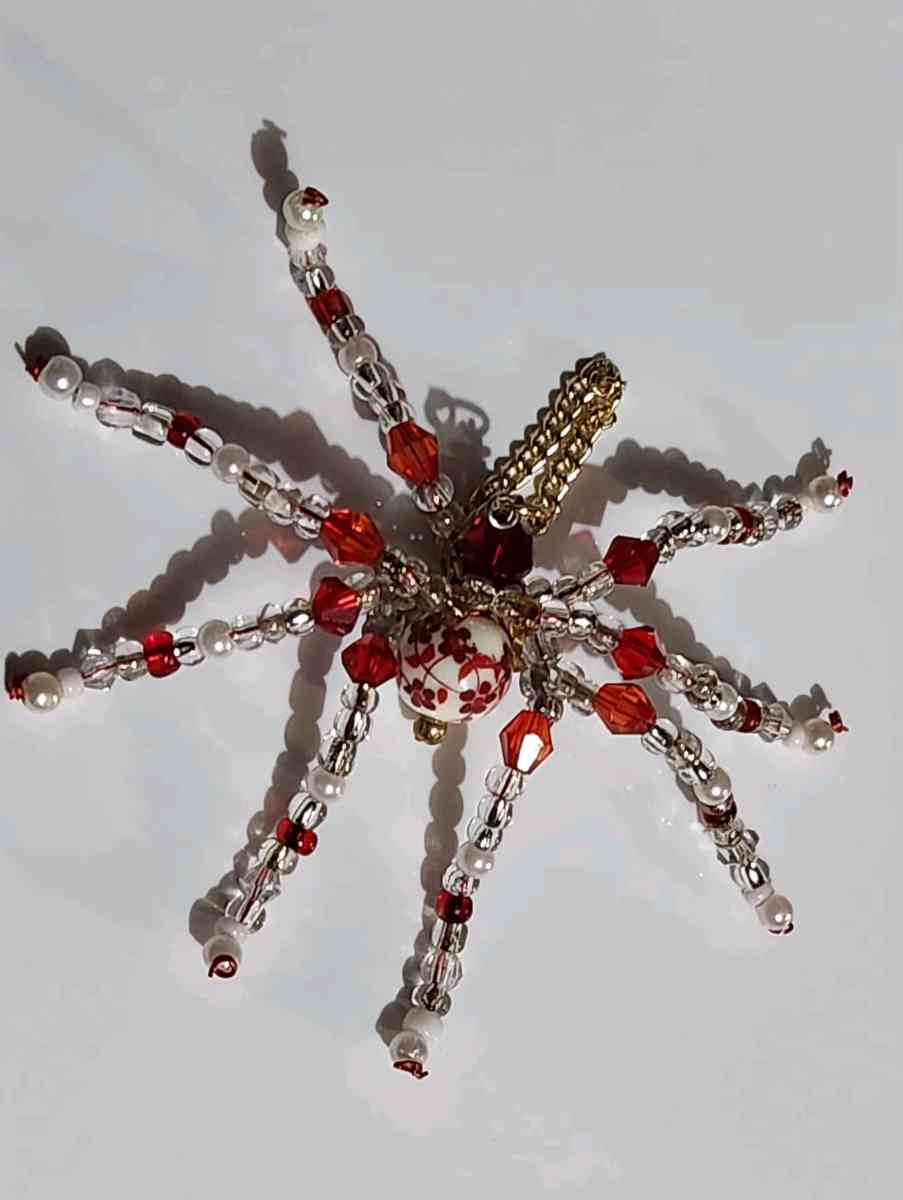 handmade beaded spider Large