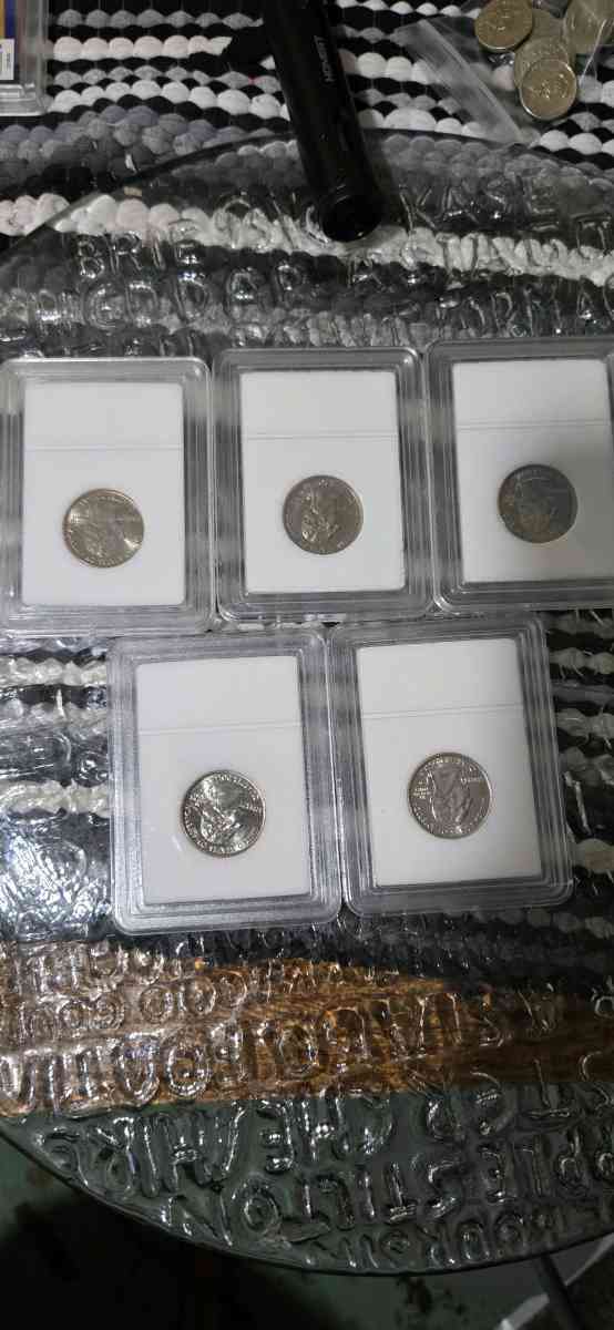 Lot of 5 Graded StateHood Quarters All MS