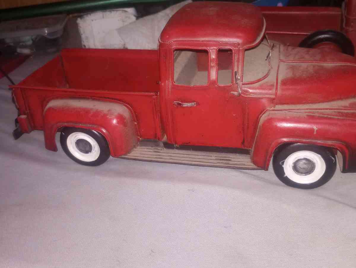 vintage Red Metal Trucks