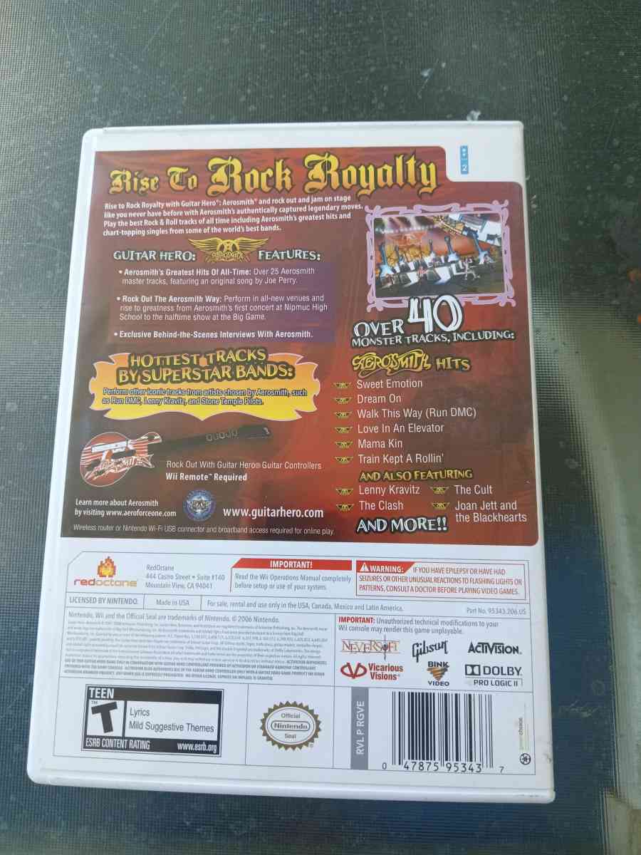 GUITAR HERO AEROSMITH - Riverside, California - FleaMarketBay