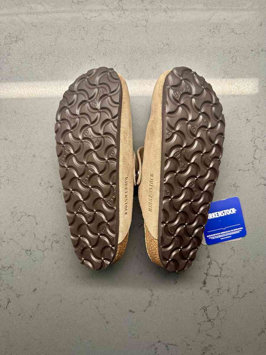 Birkenstock Womens Boston Clogs Suede Taupe Size 37 - Stamford, Connecticut - FleaMarketBay