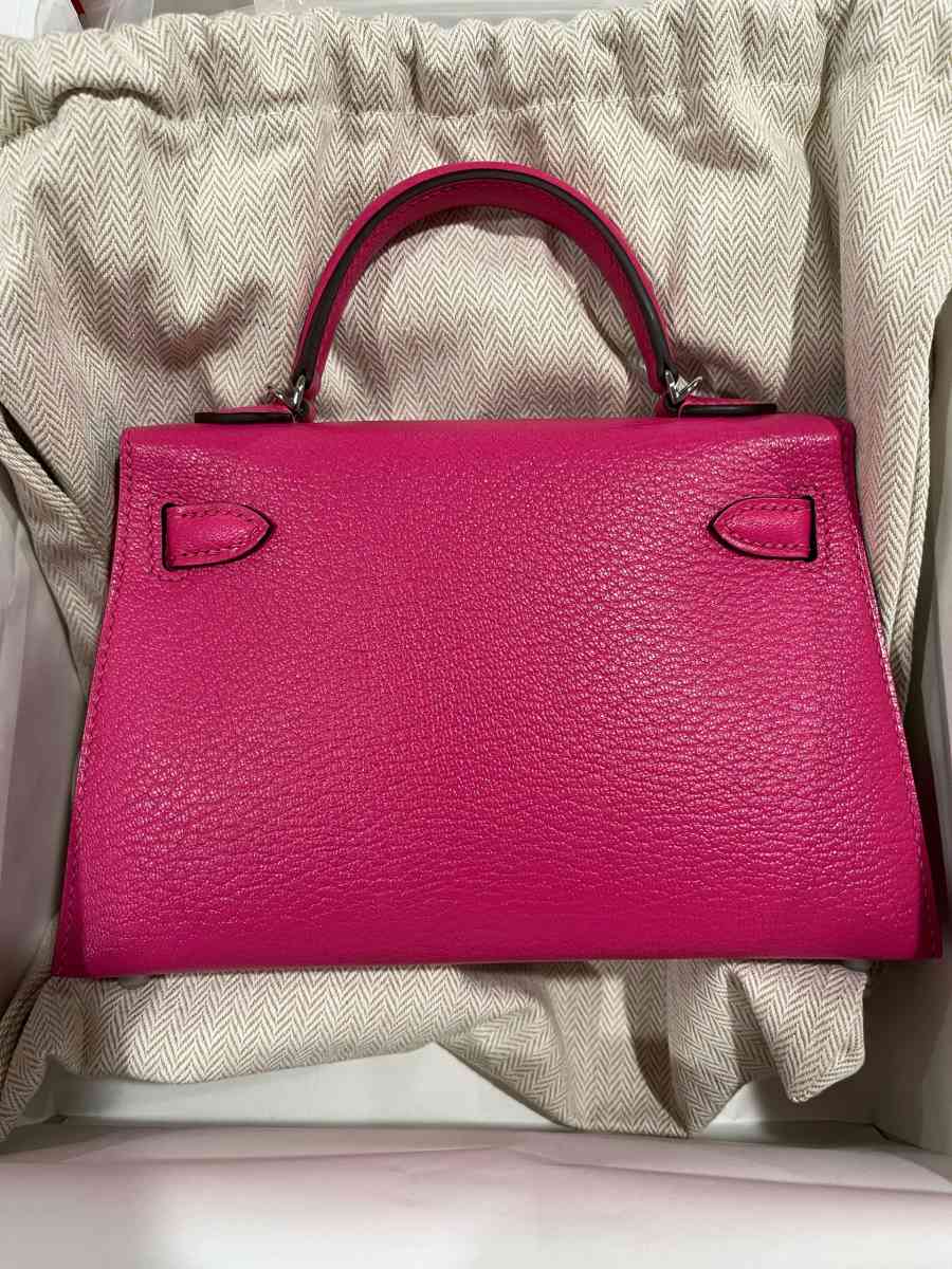 Hermes Mini Kelly 18cm Chevre Pink