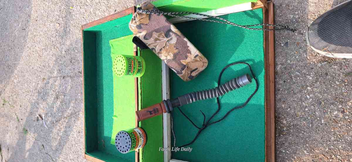 Deer calls and rattle bag