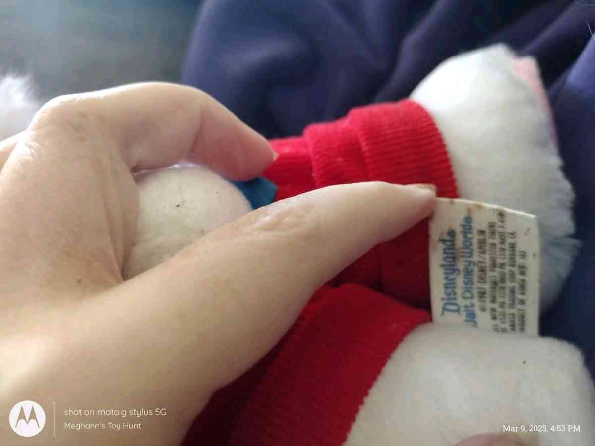 Vintage Roger Rabbit Disneyland Tagged Plush