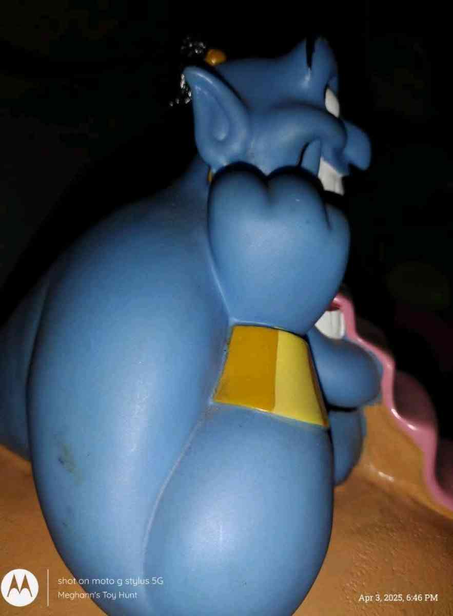 Vtg Disney Aladdin Genie Coin Bank