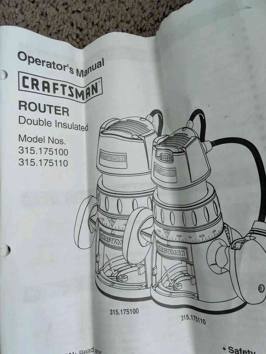 Craftsmans Router Double Insulated